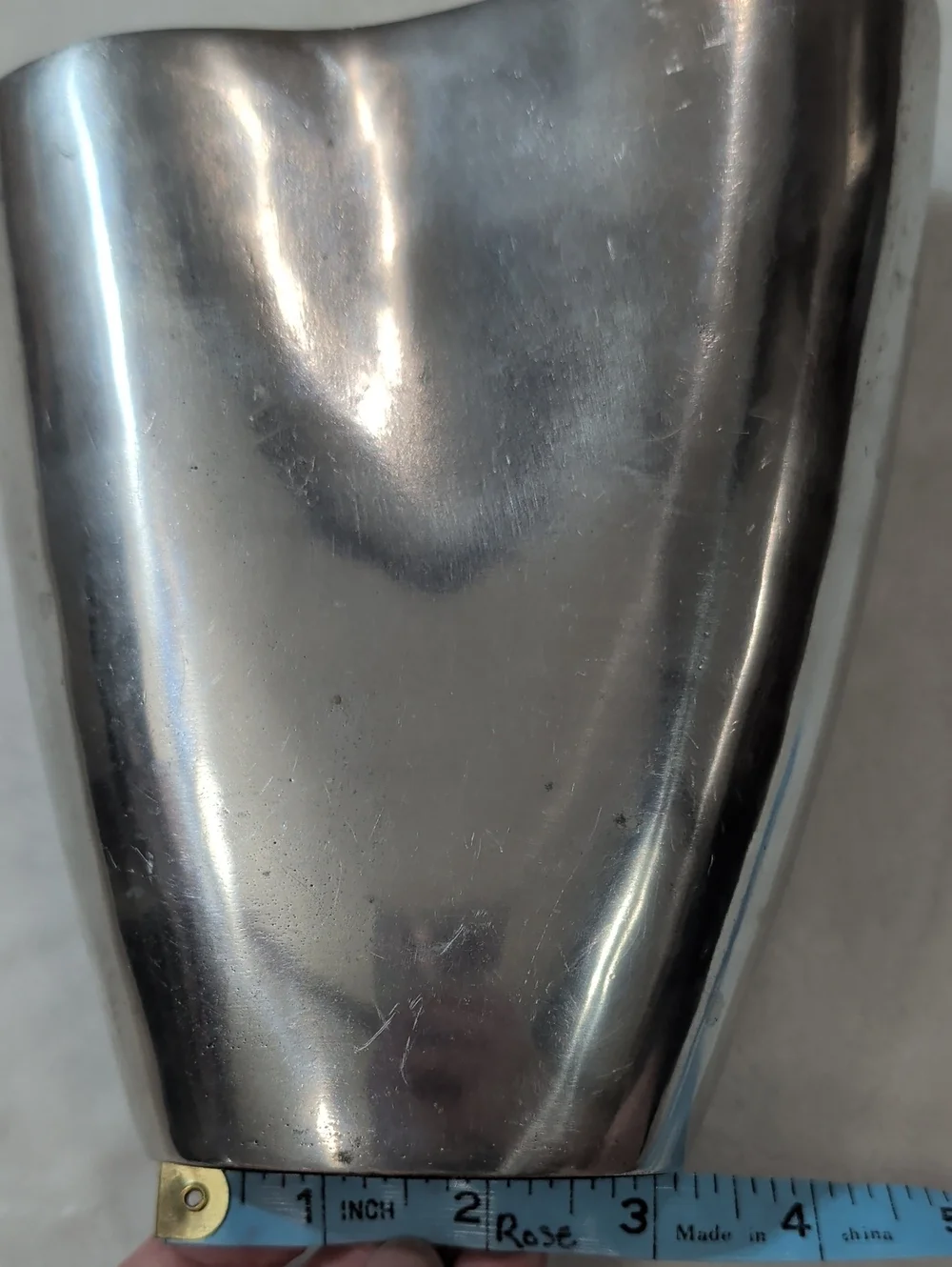 Vintage Forged Silver Metal Vase